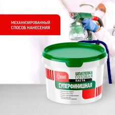 Шпатлевка полимерная готовая Старатели суперфинишная 15 кг для стен и потолков, для заделки швов, белая, шпаклевка для внутренних работ
